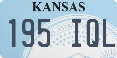 KS license plate 195IQL