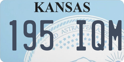 KS license plate 195IQM