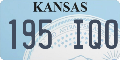 KS license plate 195IQO