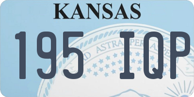 KS license plate 195IQP
