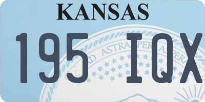 KS license plate 195IQX