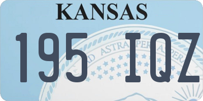 KS license plate 195IQZ