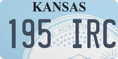 KS license plate 195IRC
