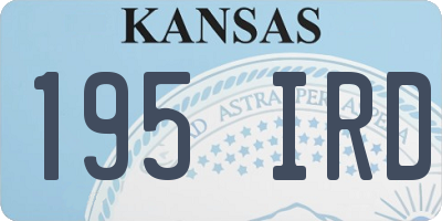 KS license plate 195IRD