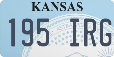 KS license plate 195IRG