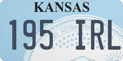 KS license plate 195IRL