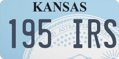 KS license plate 195IRS