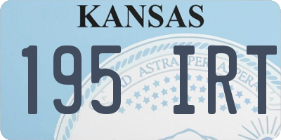 KS license plate 195IRT