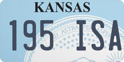 KS license plate 195ISA