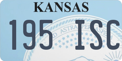 KS license plate 195ISC