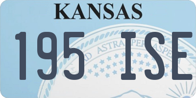 KS license plate 195ISE