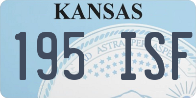 KS license plate 195ISF