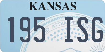 KS license plate 195ISG