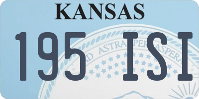 KS license plate 195ISI
