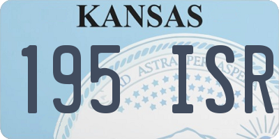 KS license plate 195ISR