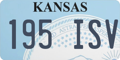 KS license plate 195ISV