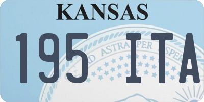 KS license plate 195ITA