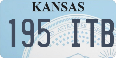 KS license plate 195ITB
