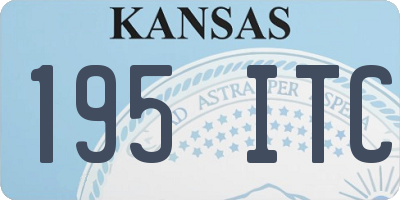KS license plate 195ITC