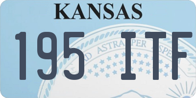 KS license plate 195ITF