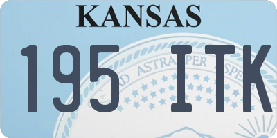 KS license plate 195ITK