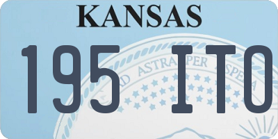 KS license plate 195ITO