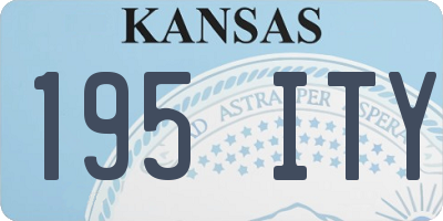 KS license plate 195ITY