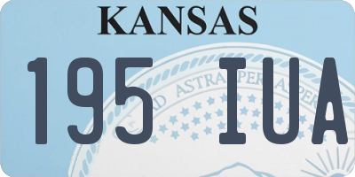KS license plate 195IUA