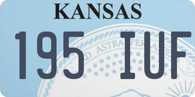 KS license plate 195IUF