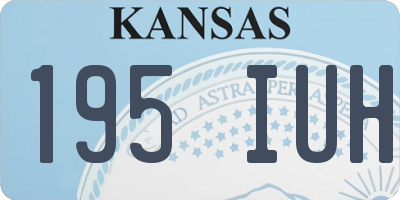 KS license plate 195IUH