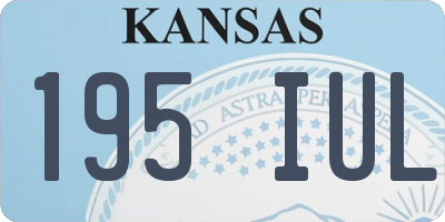 KS license plate 195IUL