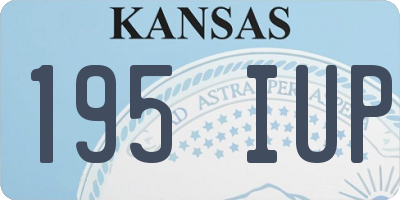 KS license plate 195IUP