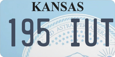 KS license plate 195IUT