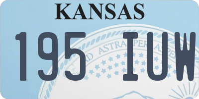 KS license plate 195IUW
