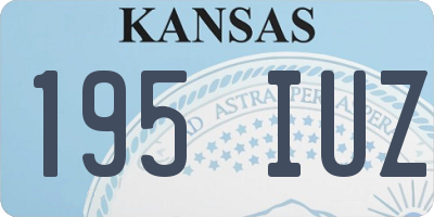 KS license plate 195IUZ