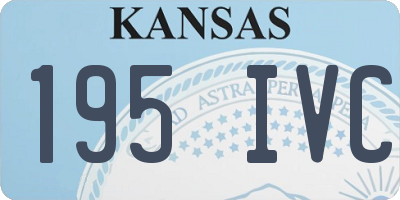 KS license plate 195IVC