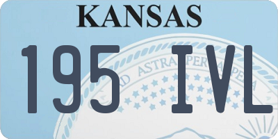 KS license plate 195IVL