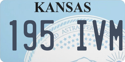 KS license plate 195IVM