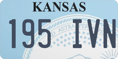 KS license plate 195IVN