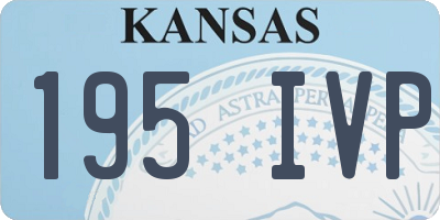 KS license plate 195IVP