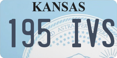 KS license plate 195IVS