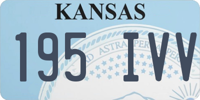 KS license plate 195IVV