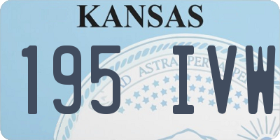 KS license plate 195IVW