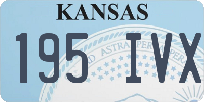 KS license plate 195IVX