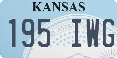 KS license plate 195IWG