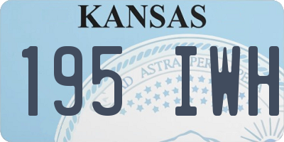 KS license plate 195IWH
