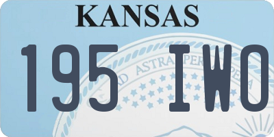KS license plate 195IWO