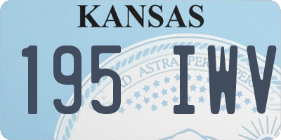 KS license plate 195IWV