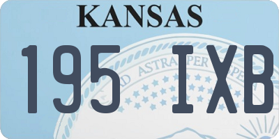 KS license plate 195IXB