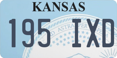 KS license plate 195IXD